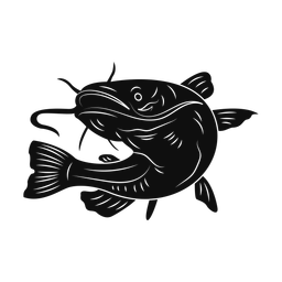 Cat fish silhouette, Promax style