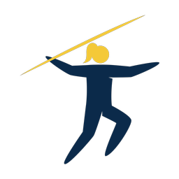Javelin throw 2 colored clipart, Strike style