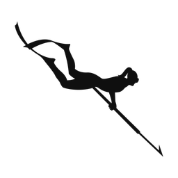 Spearfishing silhouette, Classic style