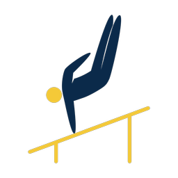 Uneven bars 2 colored clipart, Strike style