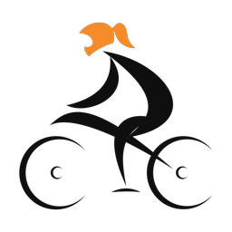 Cycling 2 colored clipart, Motion style