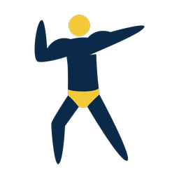Bodybuilding 2 colored clipart, Strike style