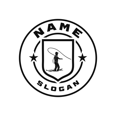 Fly Fishing Classic Name Logo – Design 14
