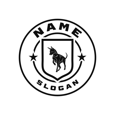 Miniature Pinscher Classic Name Logo – Design 14