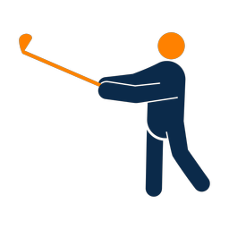 Golf 2 colored clipart, Round style