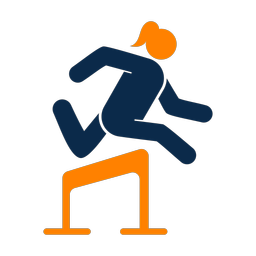 Hurdle 2 colored clipart, Round style