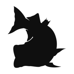 Striped bass silhouette, Classic style