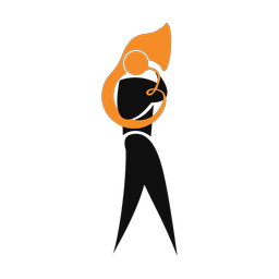 French horn 2 colored clipart, Motion style