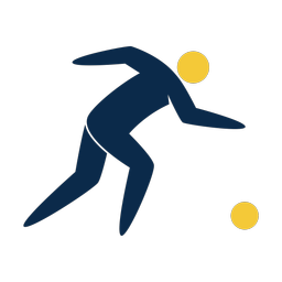 Bocce 2 colored clipart, Strike style
