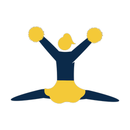 Cheerleading 2 colored clipart, Strike style