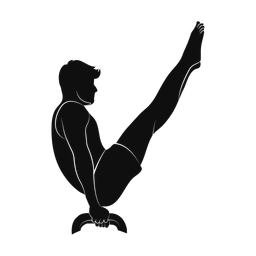Pommel horse silhouette, Promax style
