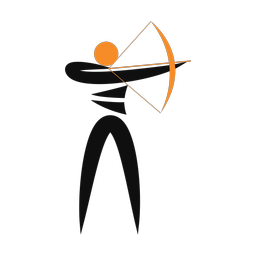 Archery 2 colored clipart, Motion style