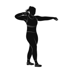 Shot put silhouette, Promax style
