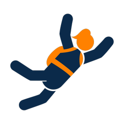 Skydiving 2 colored clipart, Round style