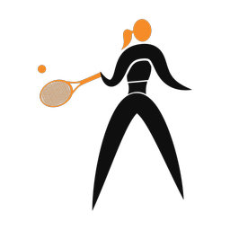 Tennis 2 colored clipart, Motion style