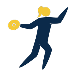 Discus throw 2 colored clipart, Strike style