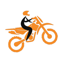 Motocross 2 colored clipart, Motion style