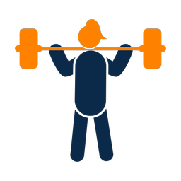 Powerlifting 2 colored clipart, Round style