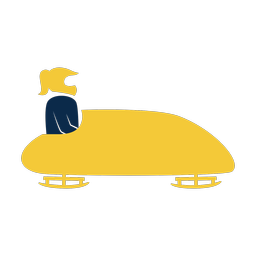 Bobsled 2 colored clipart, Strike style