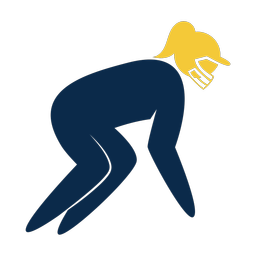 Football lineman 2 colored clipart, Strike style