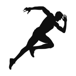 Running silhouette, Classic style