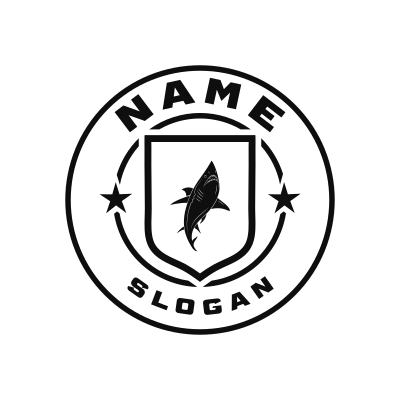 Mako Shark Classic Name Logo – Design 14