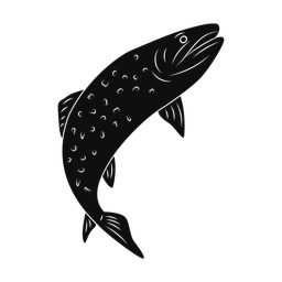 Brook trout silhouette, Promax style