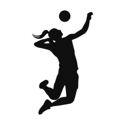 Volleyball silhouette, Classic style