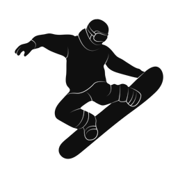 Snowboarding silhouette, Promax style