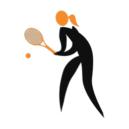 Tennis 2 colored clipart, Motion style
