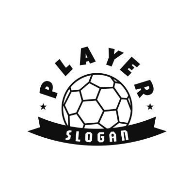 Handball Ribbon and Star Ball Logo