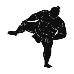 Sumo wrestling silhouette, Promax style