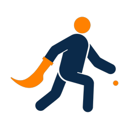 Jai alai 2 colored clipart, Round style