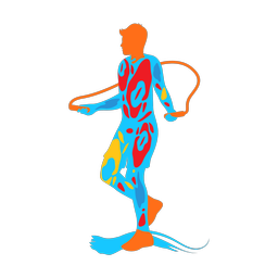 Crossfit colorful clipart, Splash style