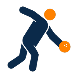 Bowling 2 colored clipart, Round style