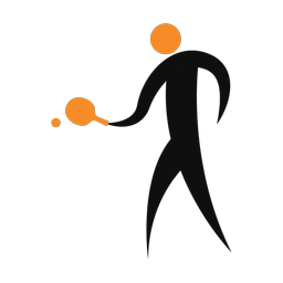 Table tennis 2 colored clipart, Motion style