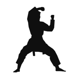 Karate silhouette, Classic style