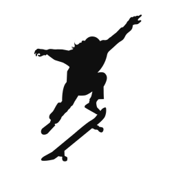 Skateboarding silhouette, Classic style