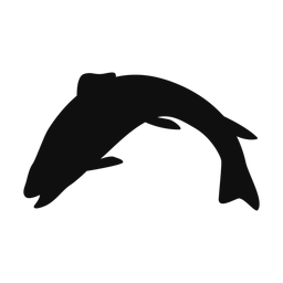 Brook trout silhouette, Classic style