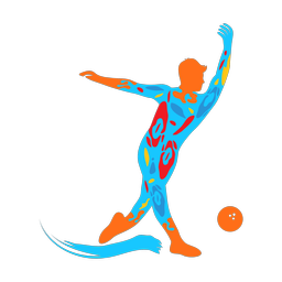Bowling colorful clipart, Splash style