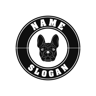 French Bulldog Classic Name Logo – Design 10