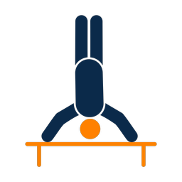 Parallel bars 2 colored clipart, Round style