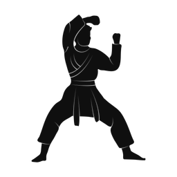 Karate silhouette, Promax style