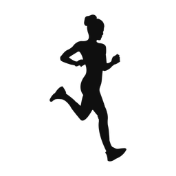 Running silhouette, Classic style