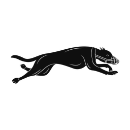 Dog racing silhouette, Promax style