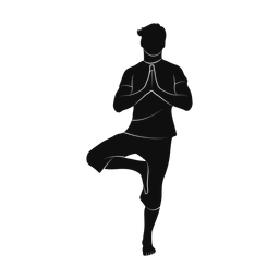 Yoga silhouette, Promax style