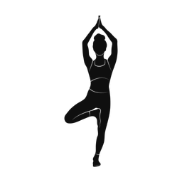 Yoga silhouette, Promax style