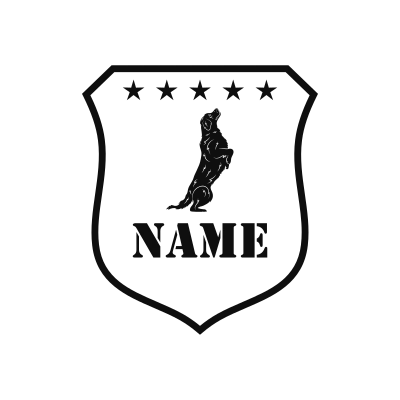 Golden Retriever Classic Name Logo – Design 13