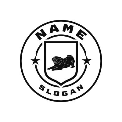 Pug Classic Name Logo – Design 14