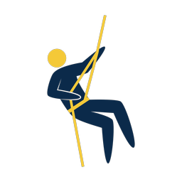 Rock climbing 2 colored clipart, Strike style